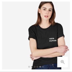 Everlane 100% human Unisex Crew Tee